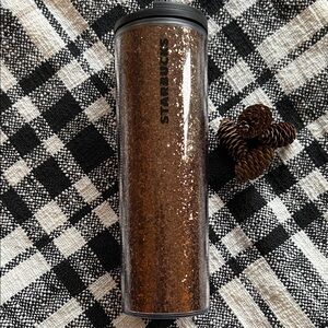 Starbucks 16 oz. Gold Glitter Travel Cup